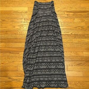 Athleta Black and Gray Striped Skirt